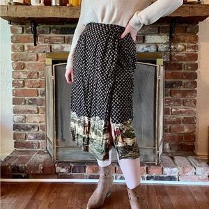 Horse Print Wrap Skirt